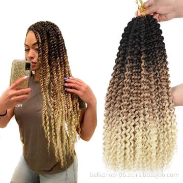 Hot sell passion twist hair 1water wave passion twists Synthetic Hair braiding 22inch ombre passion twist crochet